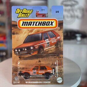 Matchbox '90 Volkswagen Golf Country Off-Road Rally Orange NOC 3/6 Mint GGF12
